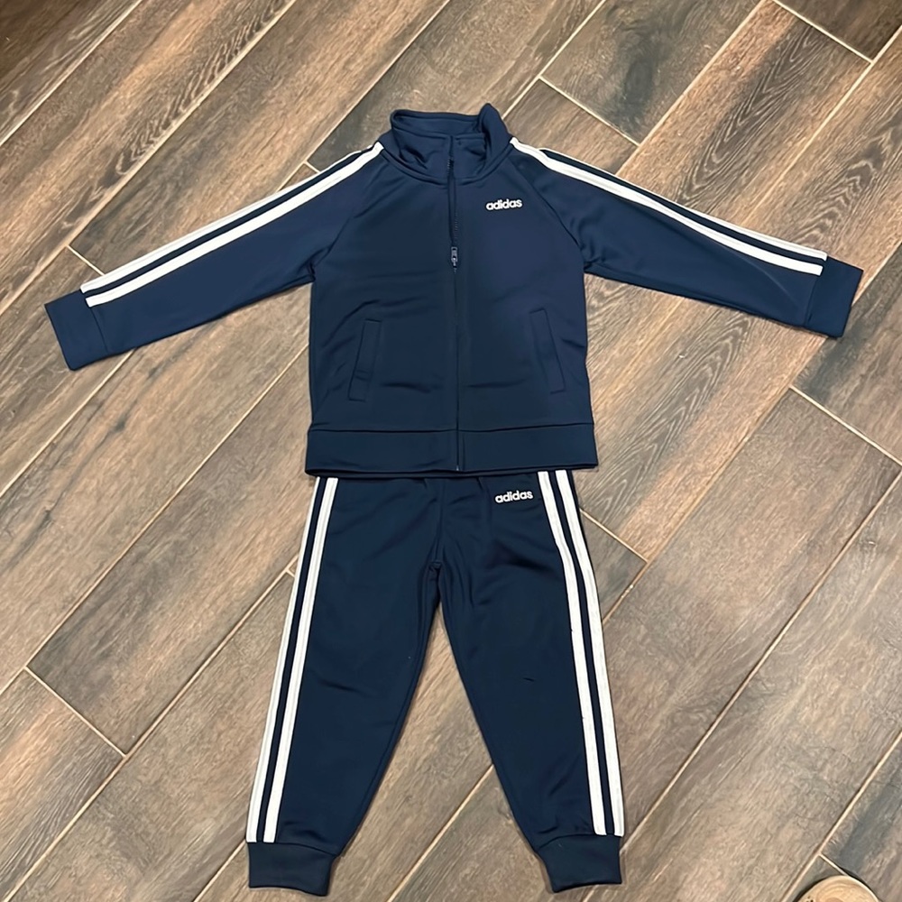 Adidas Track Suit Toddler Boy 3T (navy blue)